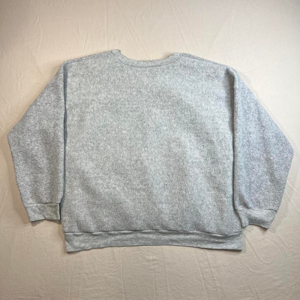 Vintage Made in USA Salmon River pink and grey fleece crewneck sweatshirt - Picture 5 of 6
